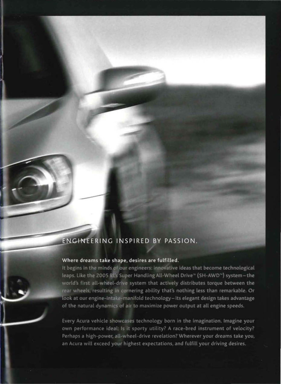 2005 Acura Brochure Page 1